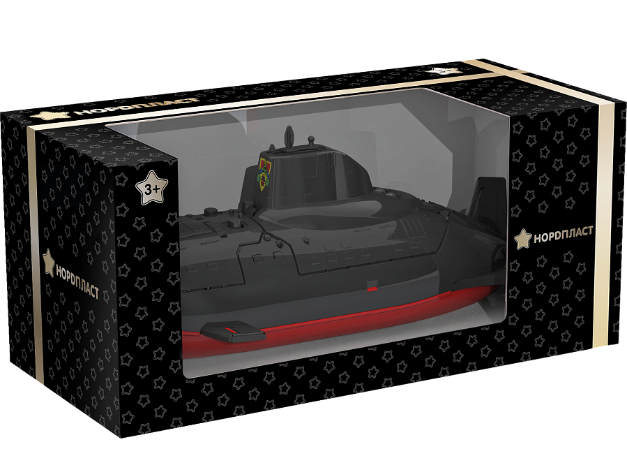 Лодка НОРДПЛАСТ подводная с торпедами в подарочной коробке