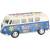 Металлическая машинка Kinsmart 1:32 «1962 Volkswagen Classical Bus with print (Ivory Top)» KT5377DF инерционная / Синий