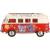 Металлическая машинка Kinsmart 1:32 «1962 Volkswagen Classical Bus with print (Ivory Top)» KT5377DF инерционная / Красный