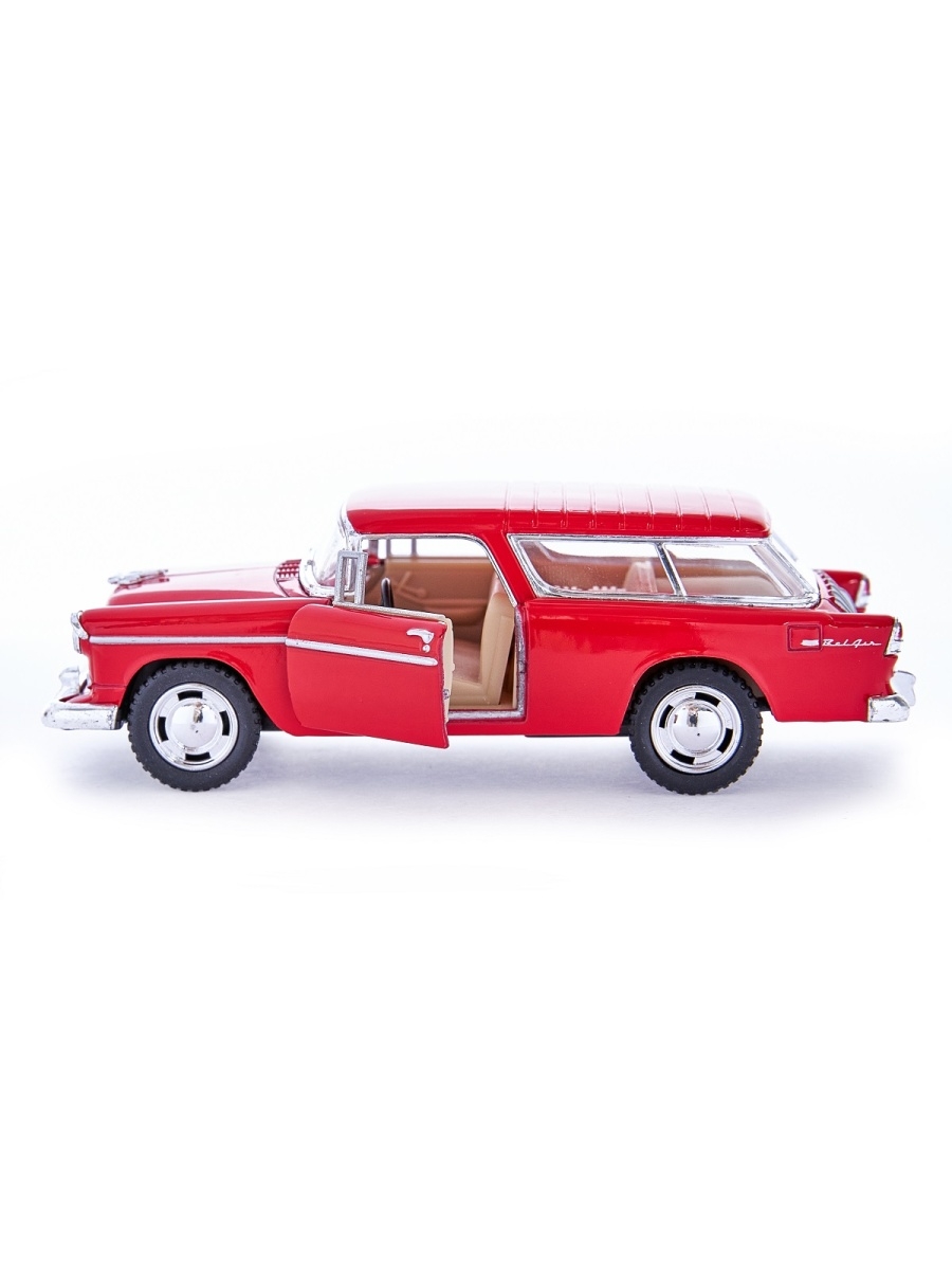 Металлическая машинка Kinsmart 1:40 «1955 Chevy Nomad» KT5331DF, инерционная / Красный