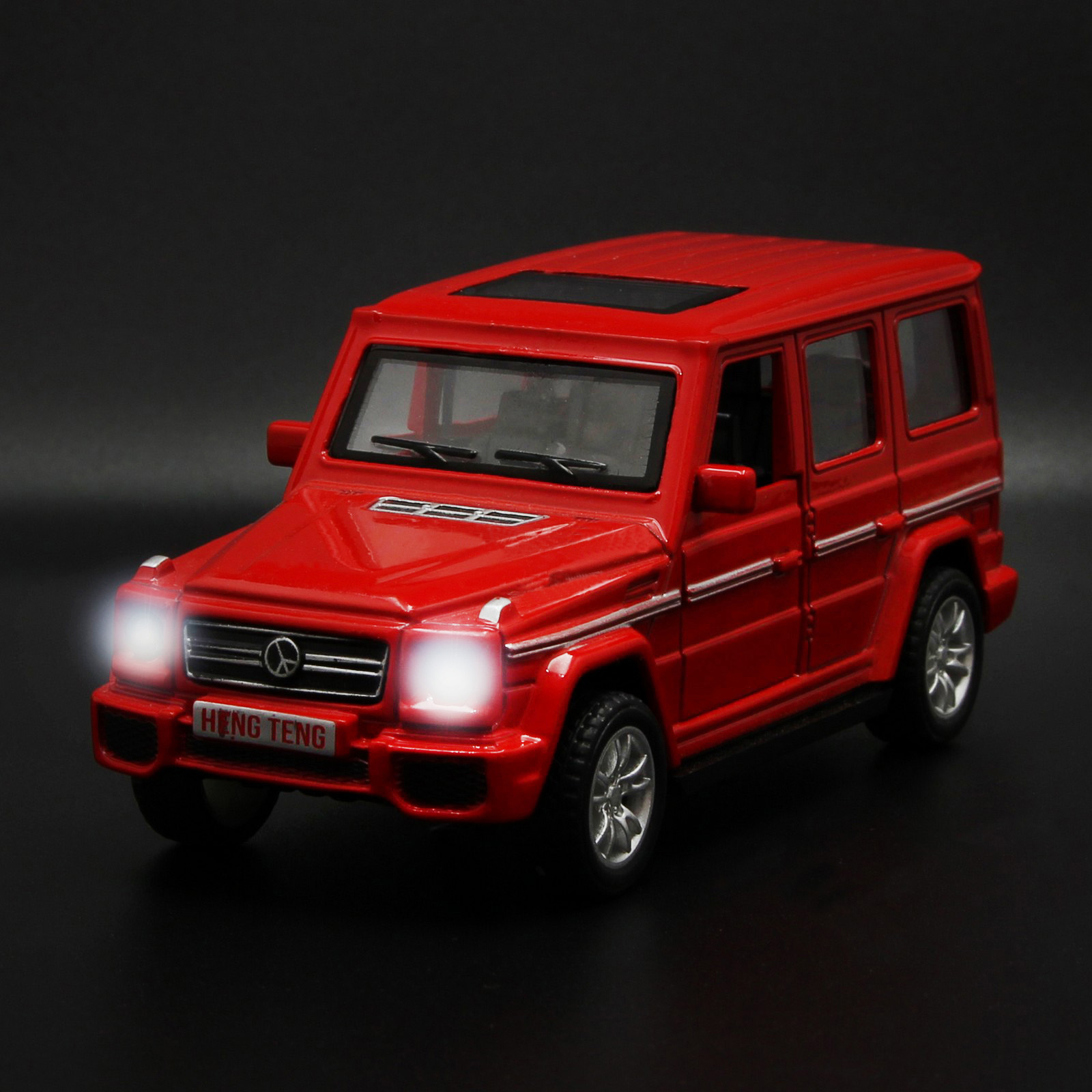 Металлическая машинка Die Cast 1:36 «Mercedes-Benz G-Класс» 53522-4A свет и звук, инерционная / Красный