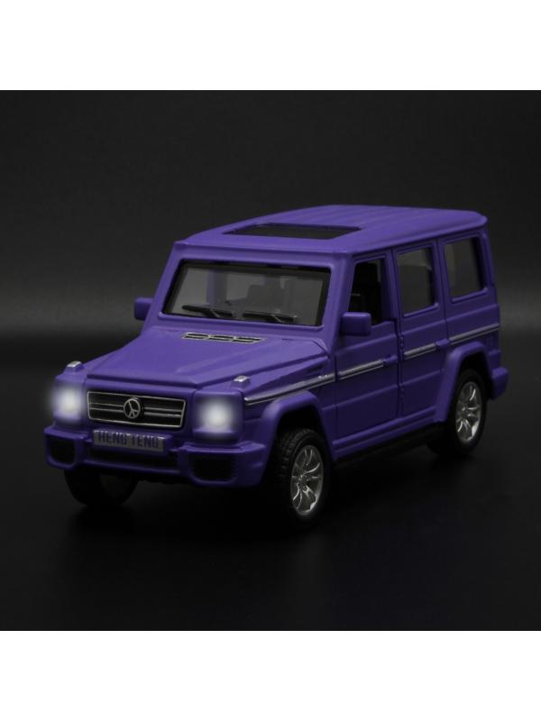 Металлическая машинка Die Cast 1:36 «Mercedes-Benz G-Класс» 53522-4A свет и звук, инерционная / Фиолетовый