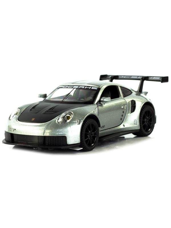 Металлическая машинка Double Horses 1:32 «Porsche 911 RSR» 32671, свет, звук, инерционная / Серый
