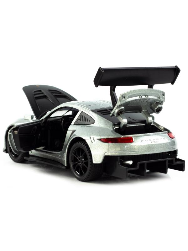 Металлическая машинка Double Horses 1:32 «Porsche 911 RSR» 32671, свет, звук, инерционная / Серый