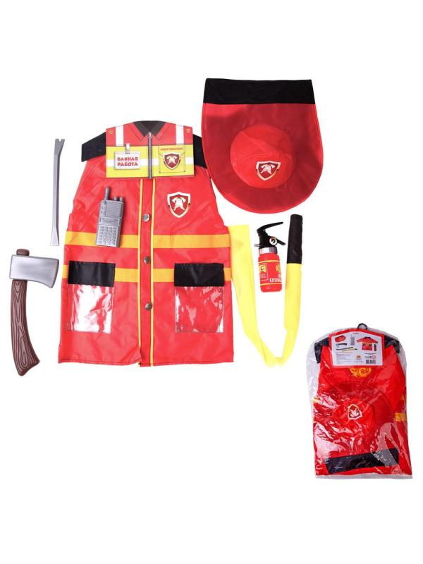 Игровой набор ABtoys Важная работа Форма пожарного, 7 предметов в наборе с аксессуарами