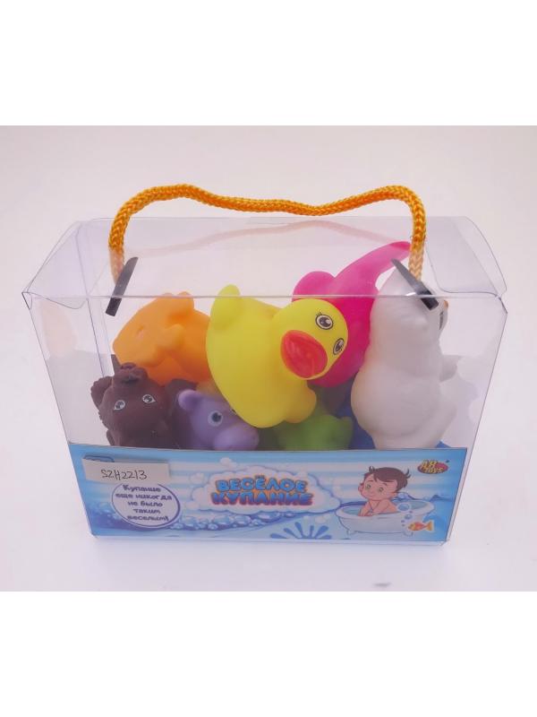 Набор резиновых игрушек для ванной Abtoys Веселое купание 8 предметов (набор 3), в сумке