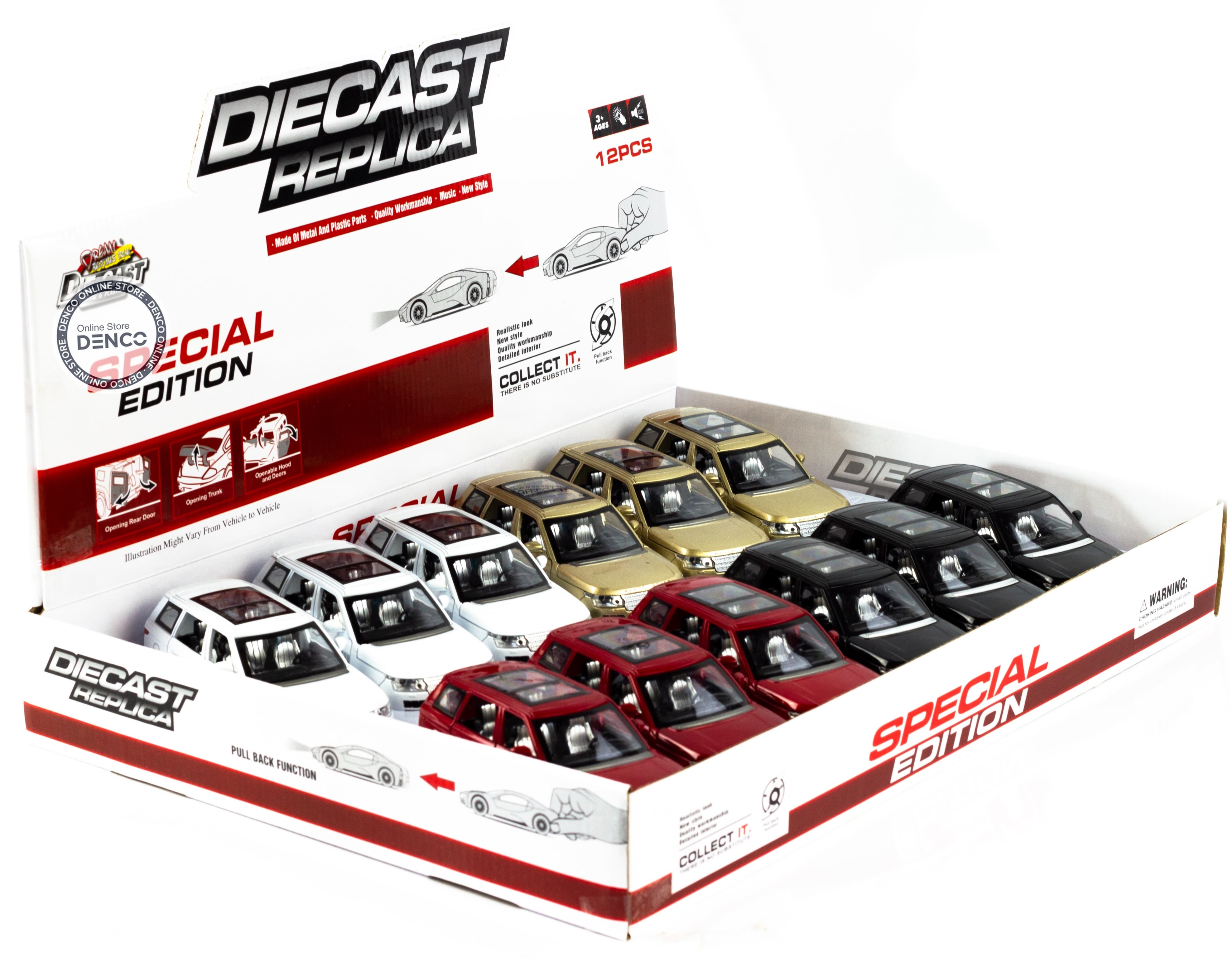 Машинка металлическая Wanbao 1:32 «Land Rover Range Rover Sport» 15.5 см., 625D, инерционная, свет, звук / Микс