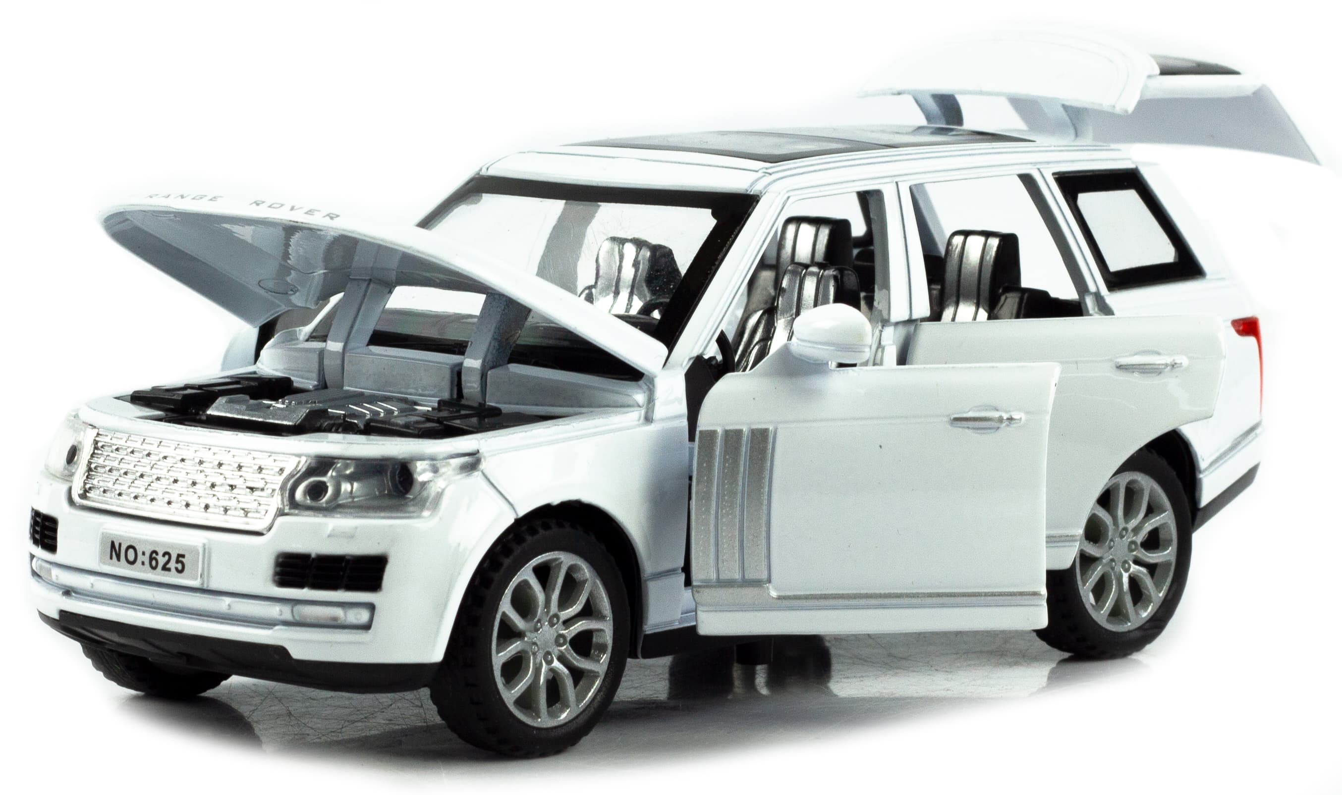 Машинка металлическая Wanbao 1:32 «Land Rover Range Rover Sport» 15.5 см., 625D, инерционная, свет, звук / Микс