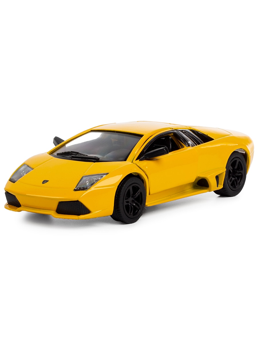 Машинка металлическая Kinsmart 1:36 «Lamborghini Murcielago LP640» KT5317D инерционная / Желтый
