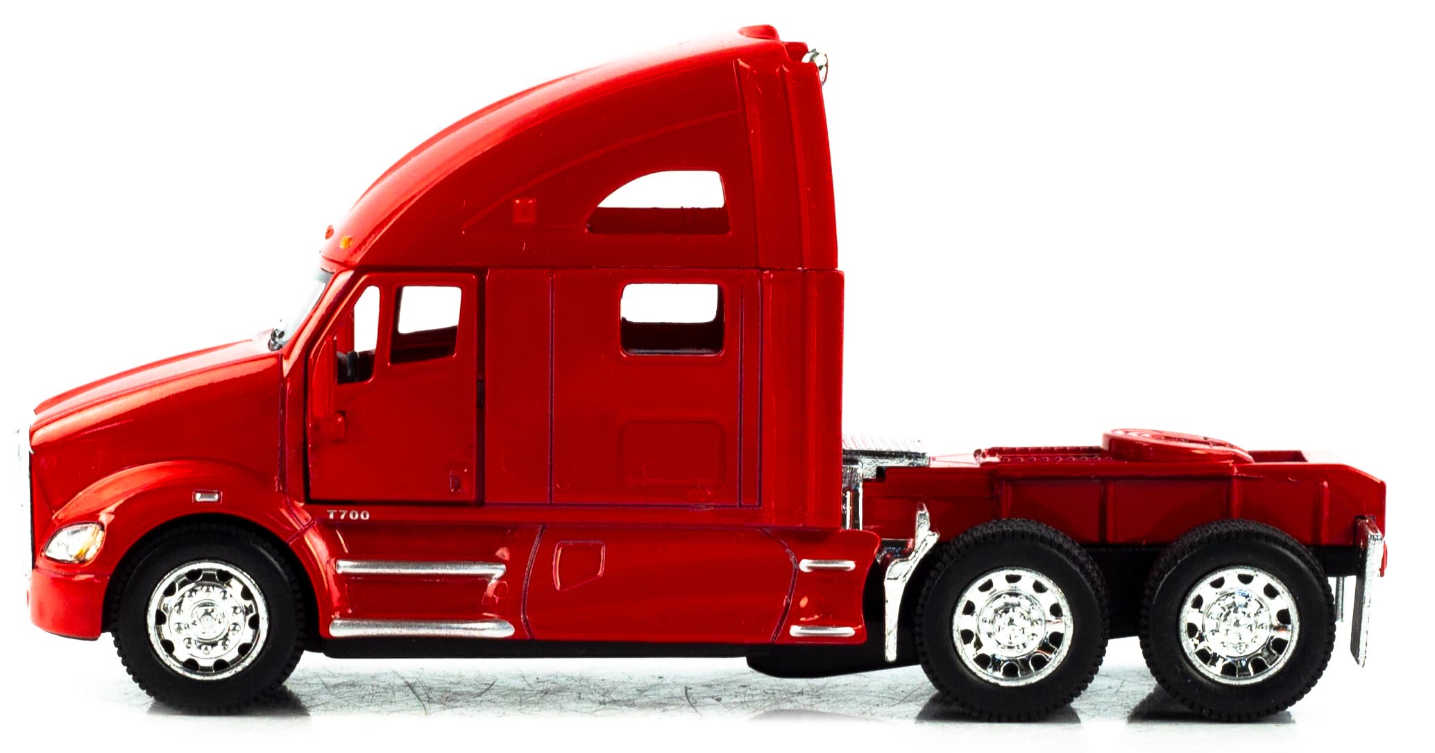Машинка металлическая Kinsmart 1:64 «Грузовик Kenwort T700» KT5357D, инерционная / Красный
