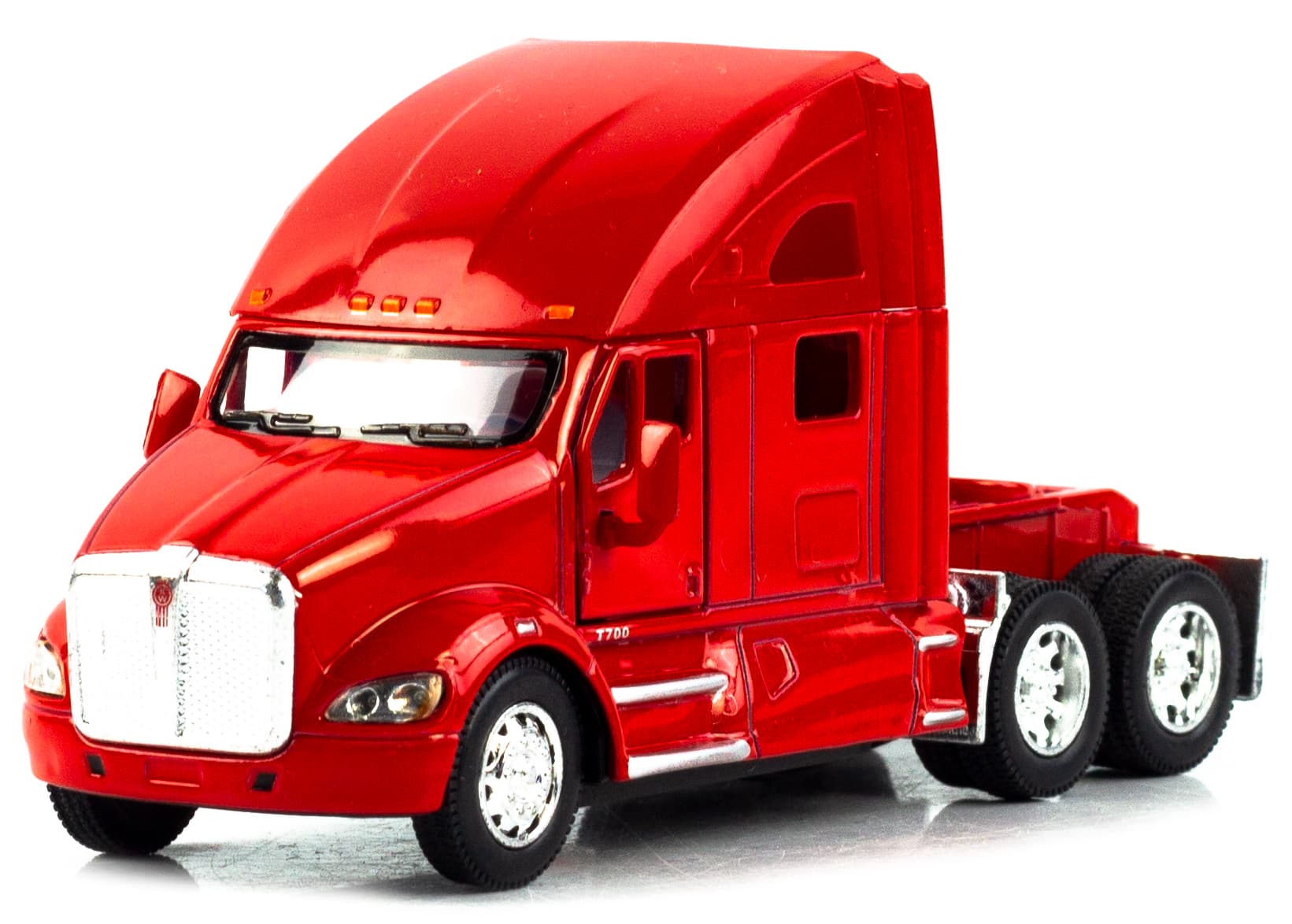 Машинка металлическая Kinsmart 1:64 «Грузовик Kenwort T700» KT5357D, инерционная / Красный