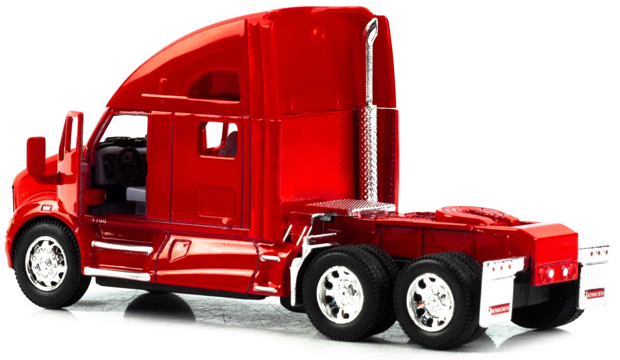 Машинка металлическая Kinsmart 1:64 «Грузовик Kenwort T700» KT5357D, инерционная / Красный