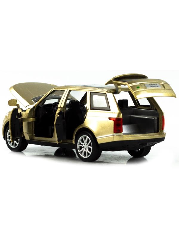 Машинка металлическая Wanbao 1:32 «Land Rover Range Rover Sport» 15.5 см., 625D, инерционная, свет, звук / Золотой