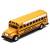 Машинка металлическая «Школьный автобус с баннером» 534, 11,5 см. инерционный / Желтый