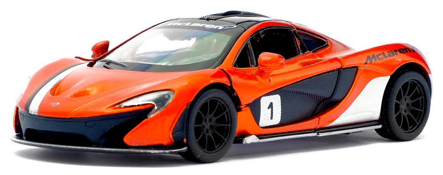 Машинка металлическая Kinsmart 1:36 «McLaren P1 Exclusive Edition» KT5393DF инерционная / Оранжевый