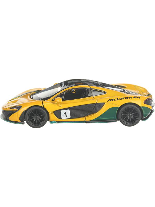 Машинка металлическая Kinsmart 1:36 «McLaren P1 Exclusive Edition» KT5393DF инерционная / Желтый