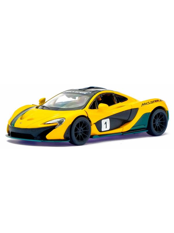 Машинка металлическая Kinsmart 1:36 «McLaren P1 Exclusive Edition» KT5393DF инерционная / Желтый