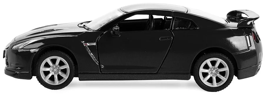 Металлическая машинка Kinsmart 1:36 «2009 Nissan GT-R R35» KT5340D инерционная / Черный