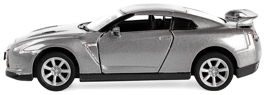 Металлическая машинка Kinsmart 1:36 «2009 Nissan GT-R R35» KT5340D инерционная / Светло-серый