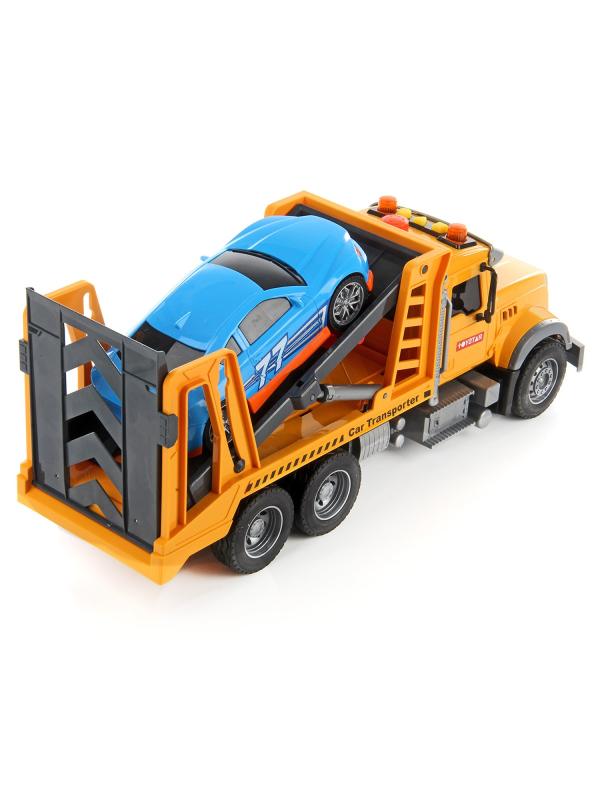 Пластиковый грузовик 36 см «Автовоз» со световыми и звуковыми эффектами / 666-56P