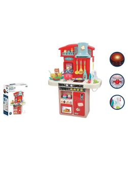 Детская интерактивная кухня DELUXE 63 см, 42 предмета 16863A / вода, пар, свет