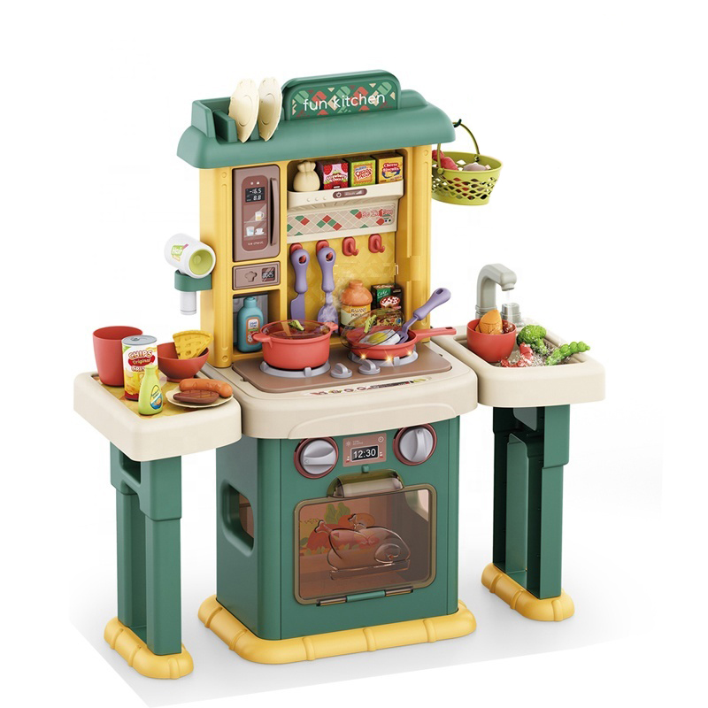 Кухня детская Kitchen Washstand 70 см, вода, пар, со звуком и светом / BL-107B