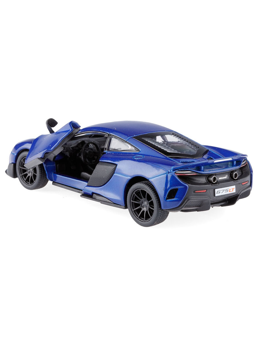 Машинка металлическая Kinsmart 1:36 «McLaren 675LT» KT5392D инерционная / Синий
