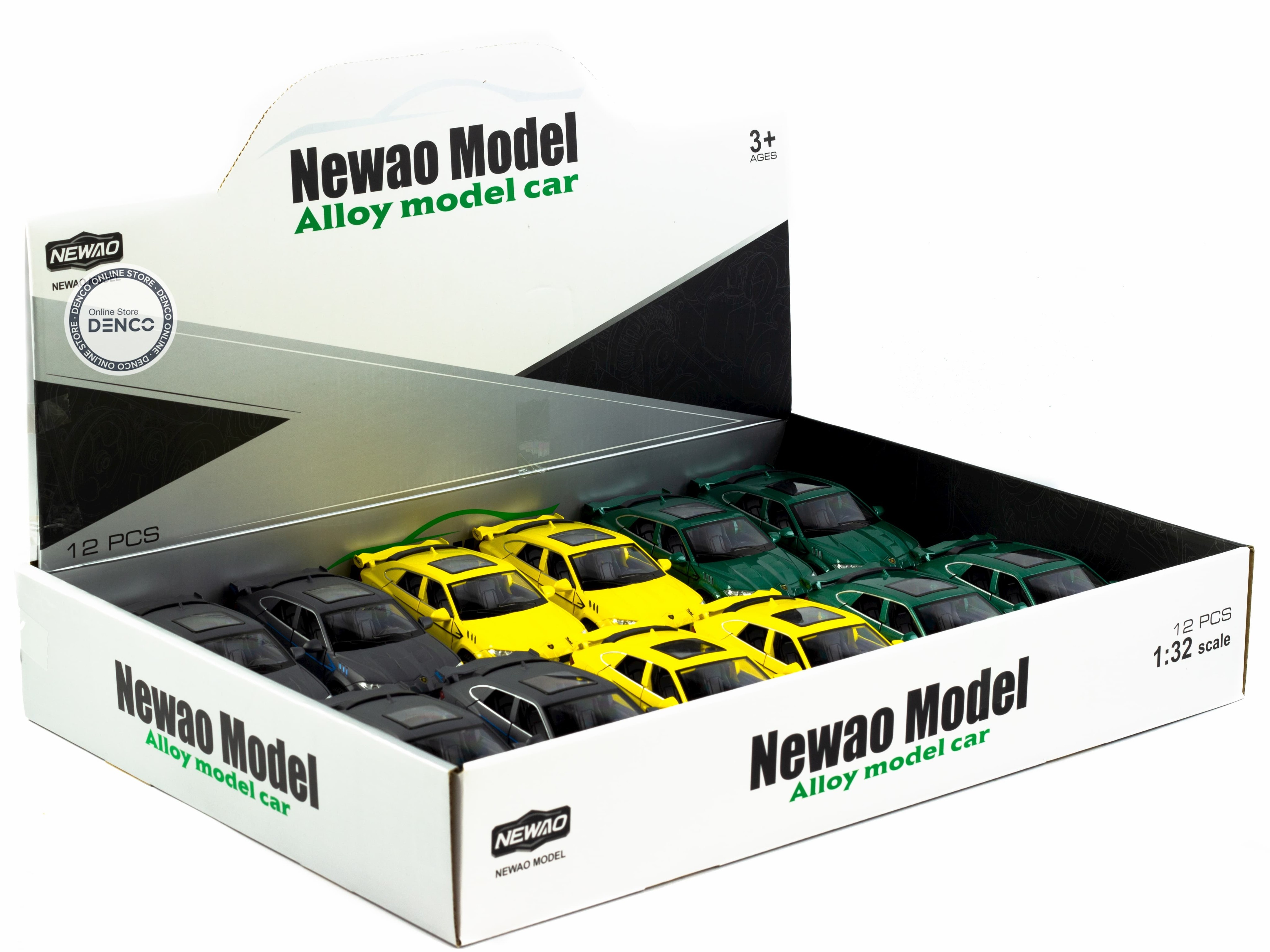 Металлическая машинка Newao Model 1:32 «Lamborghini Urus» XA3222B, 16 см., инерционная, свет, звук / Серый