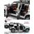 Металлическая машинка Che Zhi 1:24 «Land Rover Defender Wilderness» CZ132A, 21 см., инерционная, свет, звук / Серебристый