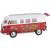 Металлическая машинка Kinsmart 1:32 «1962 Volkswagen Classical Bus (С принтом)» KT5060DF инерционная / Красный