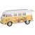 Металлическая машинка Kinsmart 1:32 «1962 Volkswagen Classical Bus (С принтом)» KT5060DF инерционная / Желтый