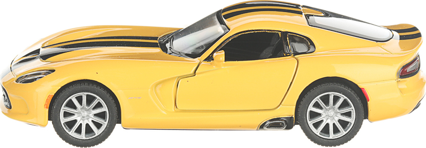 Металлическая машинка Kinsmart 1:36 «2013 SRT Viper GTS» KT5363DF, инерционная / Желтый