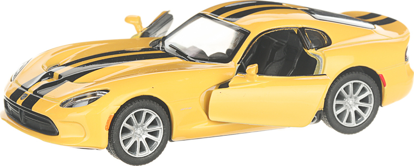 Металлическая машинка Kinsmart 1:36 «2013 SRT Viper GTS» KT5363DF, инерционная / Желтый