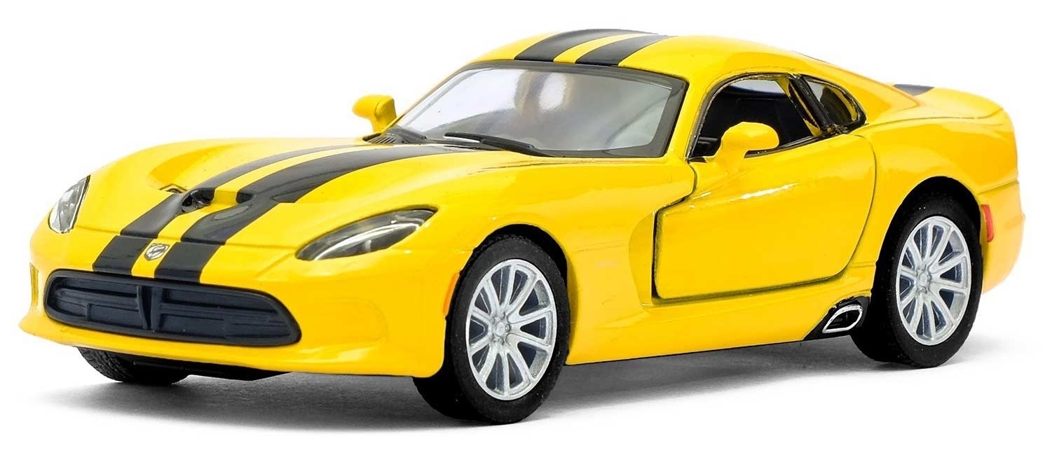Металлическая машинка Kinsmart 1:36 «2013 SRT Viper GTS» KT5363DF, инерционная / Желтый