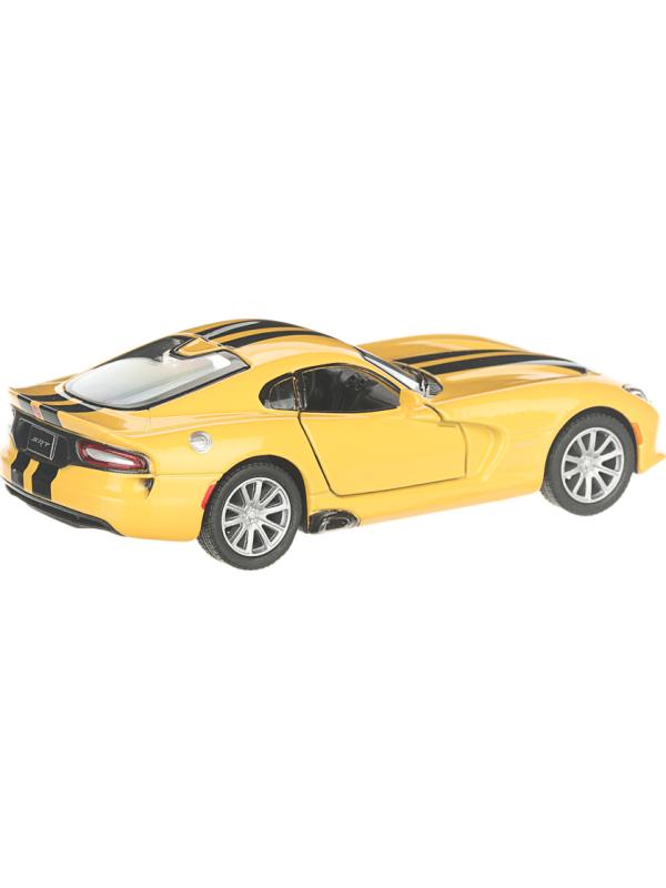 Металлическая машинка Kinsmart 1:36 «2013 SRT Viper GTS» KT5363DF, инерционная / Желтый