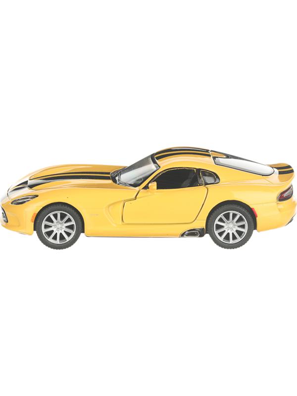 Металлическая машинка Kinsmart 1:36 «2013 SRT Viper GTS» KT5363DF, инерционная / Желтый