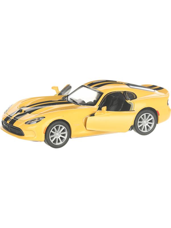 Металлическая машинка Kinsmart 1:36 «2013 SRT Viper GTS» KT5363DF, инерционная / Желтый