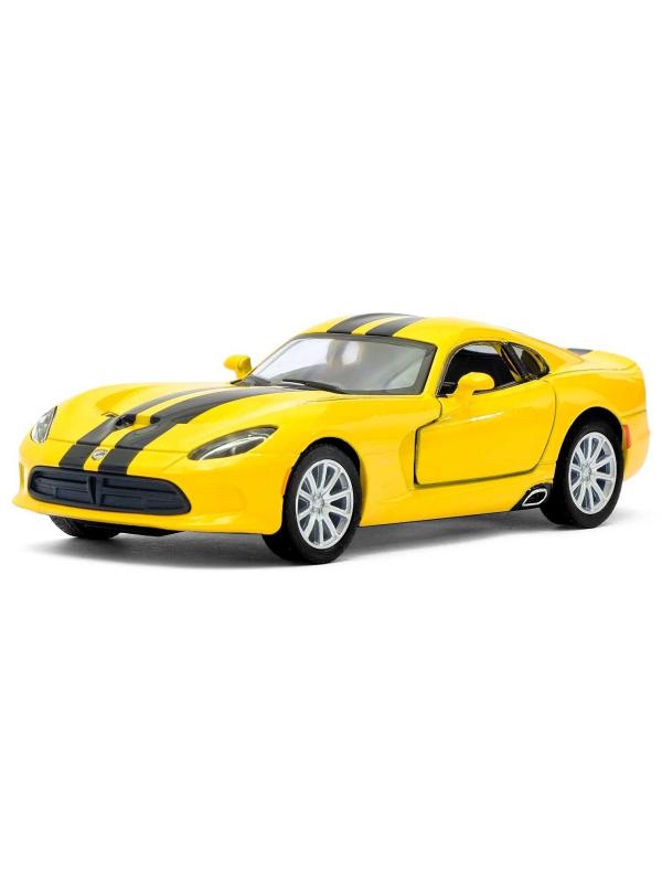 Металлическая машинка Kinsmart 1:36 «2013 SRT Viper GTS» KT5363DF, инерционная / Желтый