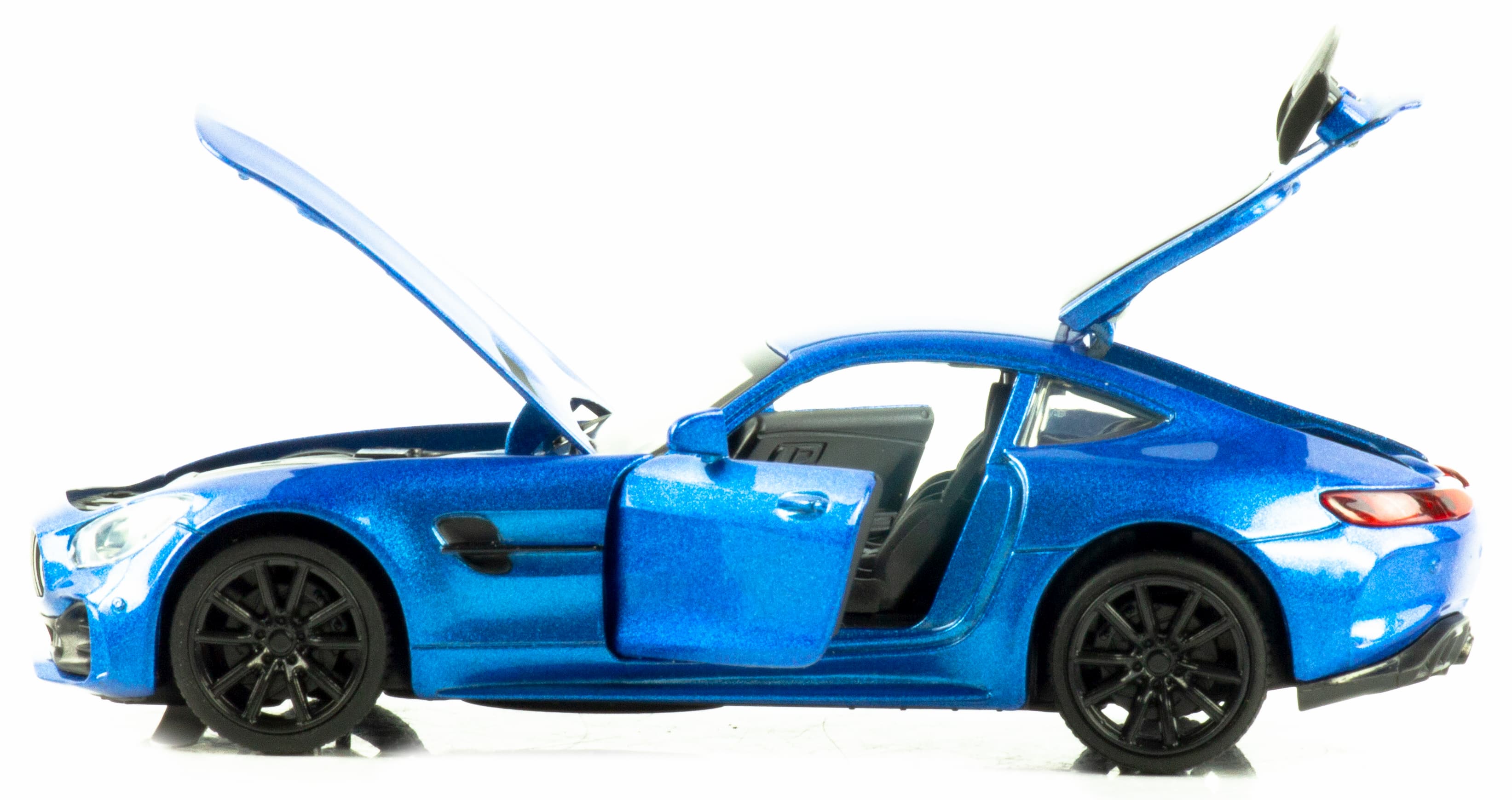 Металлическая машинка Mini Auto 1:32 «Mercedes AMG GT» 3222B, 15 см. инерционная, свет, звук / Синий