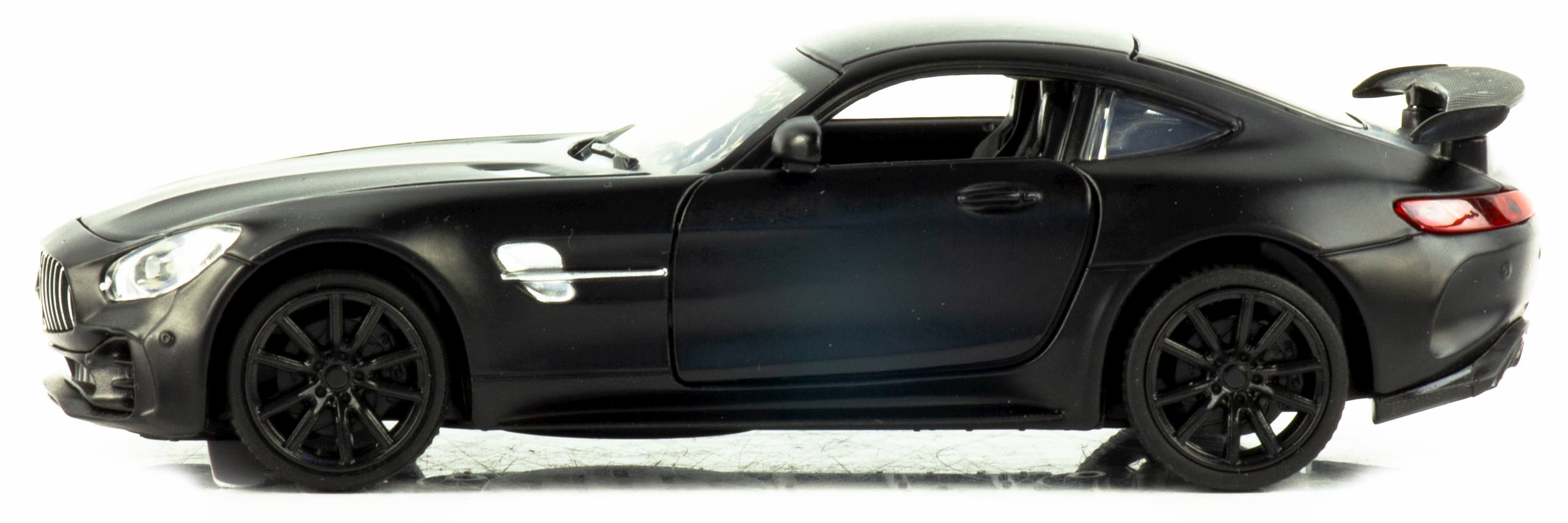 Металлическая машинка Mini Auto 1:32 «Mercedes AMG GT» 3222B, 15 см. инерционная, свет, звук / Черный