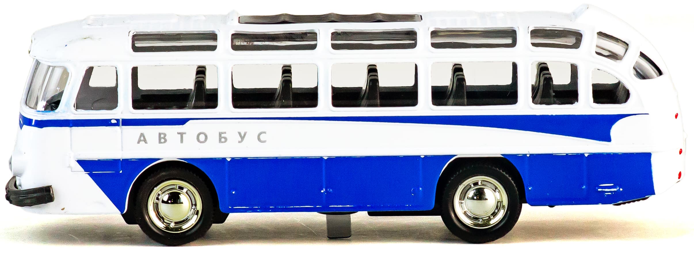 Металлический автобус 1:32 «ЛАЗ 697-Е («Турист»)» 14.5 см. A1814-12D, инерционный, свет, звук / Синий