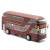 Металлический двухэтажный автобус Yeading 1:48 «Лондонский Винтаж» 18 см. 6629А инерционный, свет, звук / Бордовый