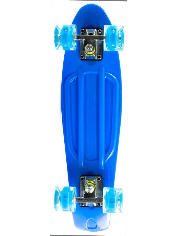Пенни Борд со светящимися колесами, 57 см, 00120 / Синий
