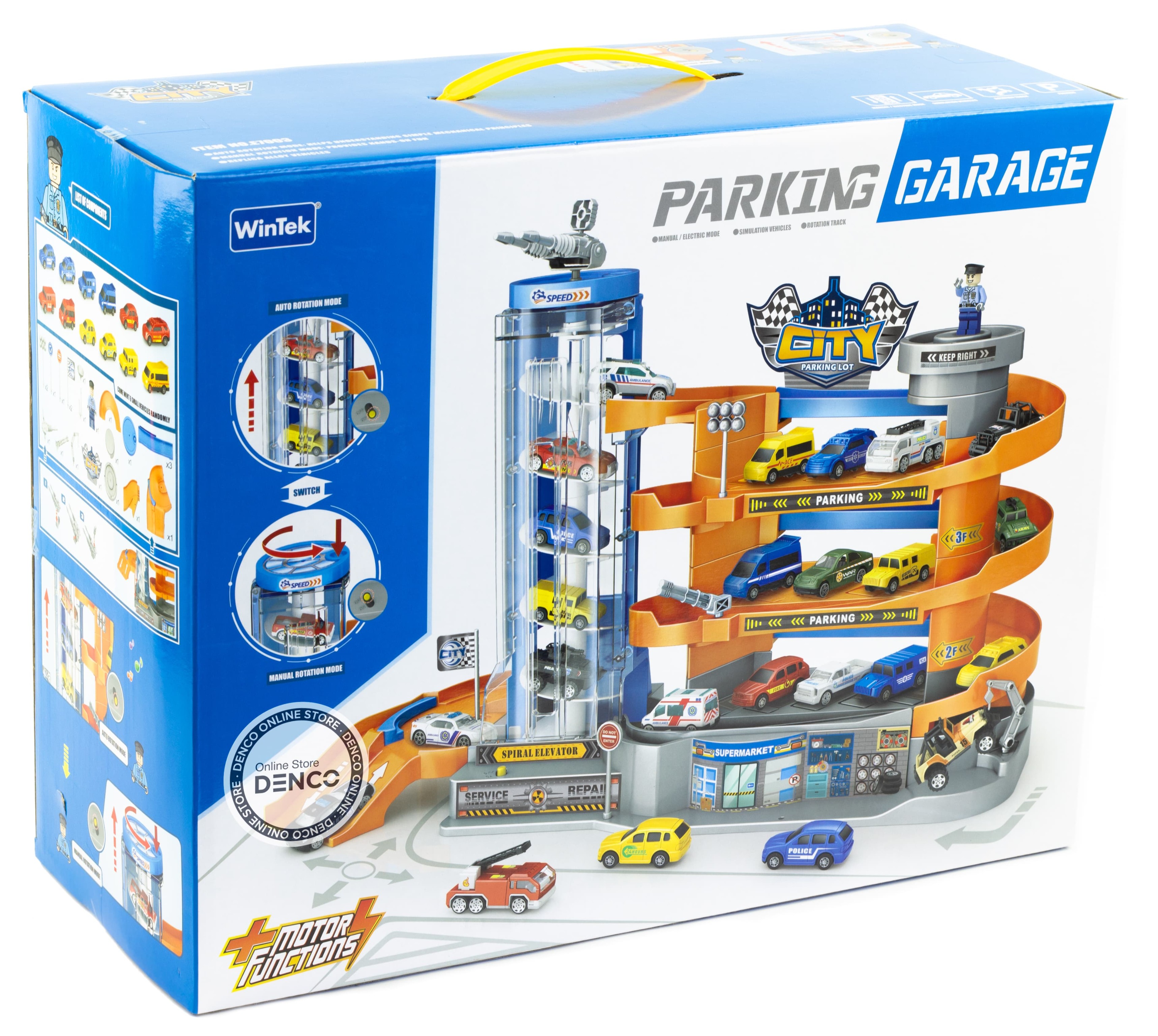 Игровой набор WinTek «Парковка-гараж» В7003 с машинками 6 шт., свет и звук