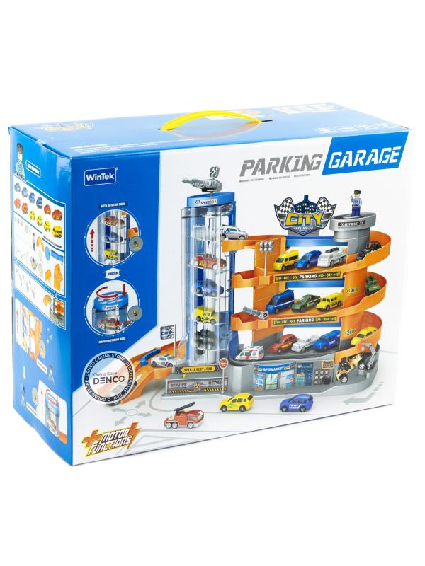 Игровой набор WinTek «Парковка-гараж» В7003 с машинками 6 шт., свет и звук