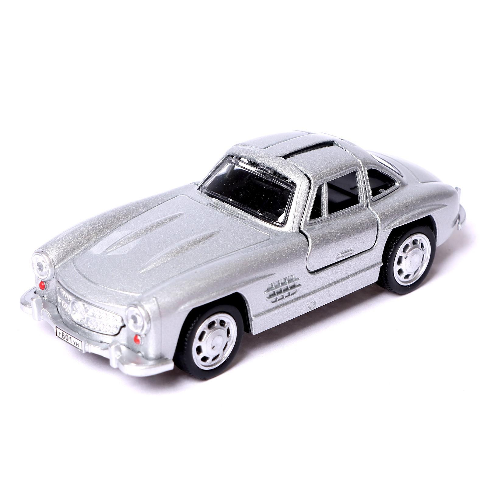 Металлическая машина Play Smart 1:47 «Mercedes SL300» 6526WC инерционная / Серебристый