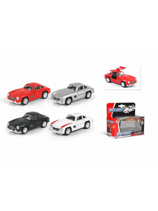 Металлическая машина Play Smart 1:47 «Mercedes SL300» 6526WC инерционная / Серебристый