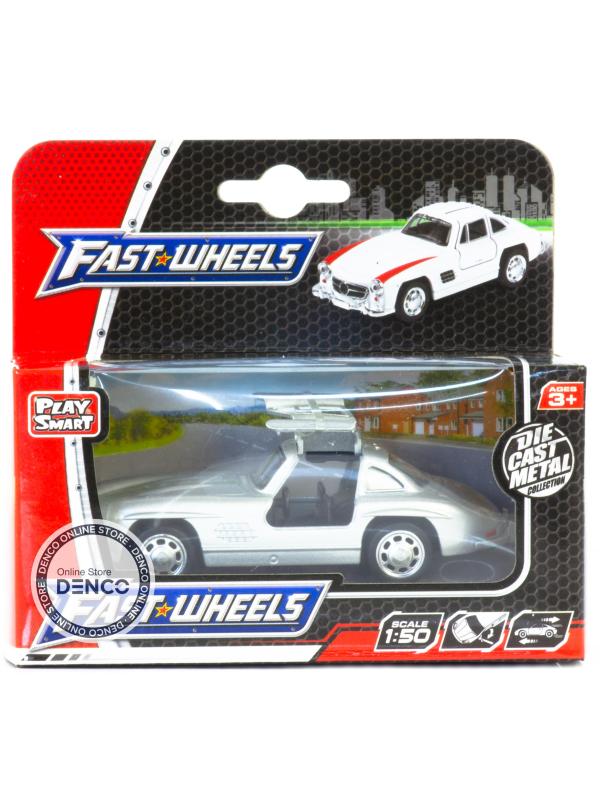 Металлическая машина Play Smart 1:47 «Mercedes SL300» 6526WC инерционная / Серебристый