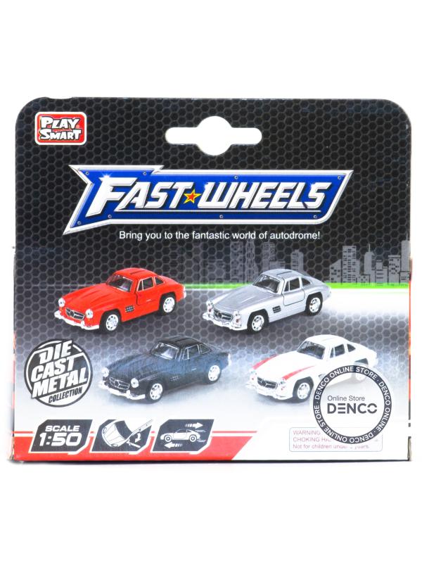 Металлическая машина Play Smart 1:47 «Mercedes SL300» 6526WC инерционная / Серебристый