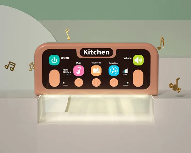 Интерактивная кухня 76 см с водой, паром, со светом, звуком, WD-P45 / 38 предметов